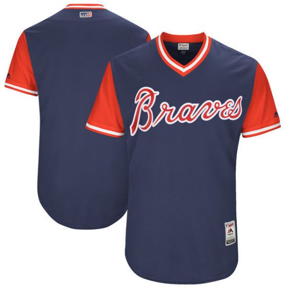 Men Atlanta Braves Blank Blue New Rush Limited MLB Jerseys